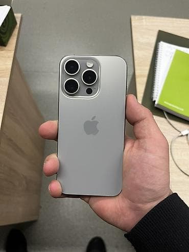 IPhone 15 Pro, 128 GB, Natural Titanium, Face ID lalafo.az -da — 1 IPhone 15 Pro, 128 GB, Natural Titanium, Face ID — 1