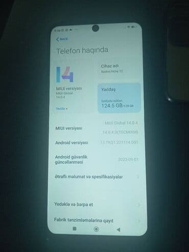 Redmi Note 12, 128 GB, rəng - Mavi, Sensor, Barmaq izi, İki sim kartlı lalafo.az -da Redmi Note 12, 128 GB, rəng - Mavi, Sensor, Barmaq izi, İki sim kartlı