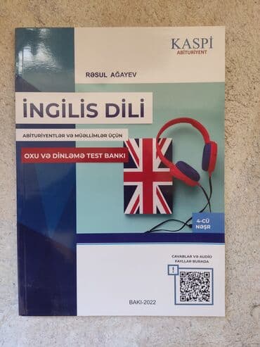Kaspi abituriyent ingilis dili oxu və dinləmə test bankı 4cu nesir lalafo.az -da Kaspi abituriyent ingilis dili oxu və dinləmə test bankı 4cu nesir