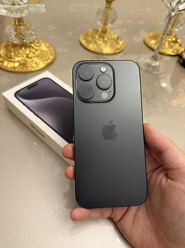 IPhone 15 Pro, 128 GB, Black Titanium, Face ID, Simsiz şarj lalafo.az -da IPhone 15 Pro, 128 GB, Black Titanium, Face ID, Simsiz şarj