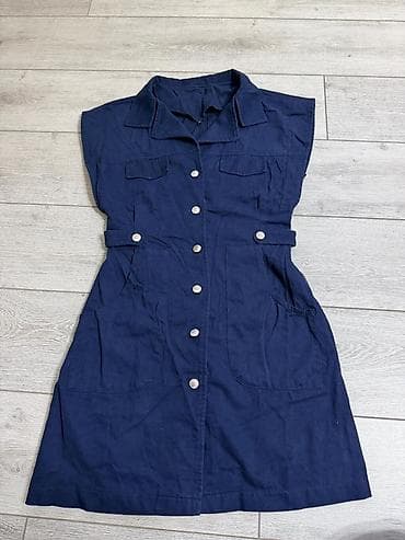 Tünd göy rəngli qadın paltar-kombinezon (sleeveless) - Ölçü: 38 lalafo.az -da Tünd göy rəngli qadın paltar-kombinezon (sleeveless) - Ölçü: 38