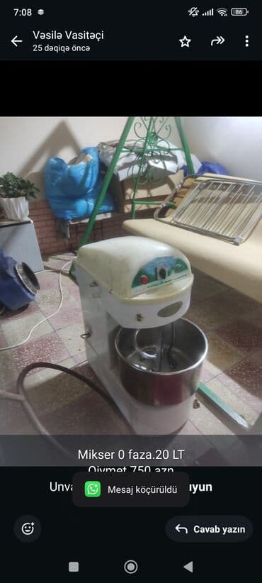 Mikser 0 faza.20 LT
Qiymet 750 azn
Unvan Şağan
Vesile🌹2984 lalafo.az -da Mikser 0 faza.20 LT
Qiymet 750 azn
Unvan Şağan
Vesile🌹2984