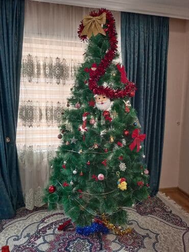 Yeni il ağacı – tam dəst - Süni şam ağacı, təxminən 2–2,2 m hündürlük lalafo.az -da Yeni il ağacı – tam dəst - Süni şam ağacı, təxminən 2–2,2 m hündürlük