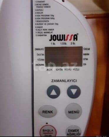 Yeni Çörəkbişirən, Çörəyin çəkisi - 1 - 1.5 kq, Rayonlara çatdırılma lalafo.az -da Yeni Çörəkbişirən, Çörəyin çəkisi - 1 - 1.5 kq, Rayonlara çatdırılma