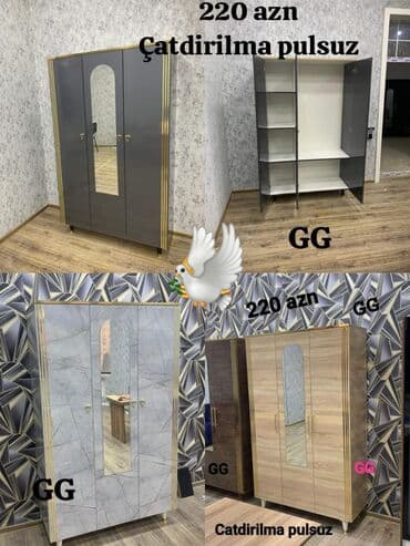 Yeni, Açılan, 3 qapılı Düz dolab, Qarderob, paltar dolabı lalafo.az -da Yeni, Açılan, 3 qapılı Düz dolab, Qarderob, paltar dolabı