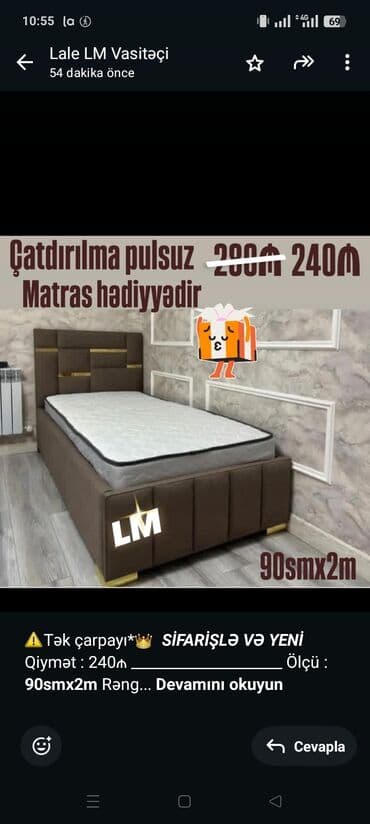 ⚠️Tək çarpayı*👑 _*SİFARİŞLƏ VƏ YENİ*_ Qiymət : 240₼ lalafo.az -da ⚠️Tək çarpayı*👑 _*SİFARİŞLƏ VƏ YENİ*_ Qiymət : 240₼