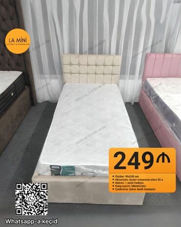 Təknəfərlik çarpayı, Bazalı, Matras ilə, Siyirməli lalafo.az -da Təknəfərlik çarpayı, Bazalı, Matras ilə, Siyirməli