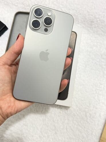 IPhone 15 Pro, Natural Titanium, Face ID lalafo.az -da IPhone 15 Pro, Natural Titanium, Face ID