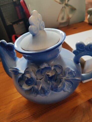 İşlənmiş, rəng - Göy, Dəm caydanı, Keramika lalafo.az -da İşlənmiş, rəng - Göy, Dəm caydanı, Keramika