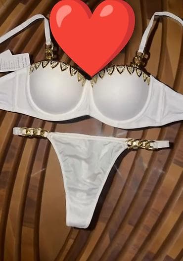 Zəncir detallı 2 hissəli qadın bikini dəstləri - Modellər: - Ağ lalafo.az -da Zəncir detallı 2 hissəli qadın bikini dəstləri - Modellər: - Ağ