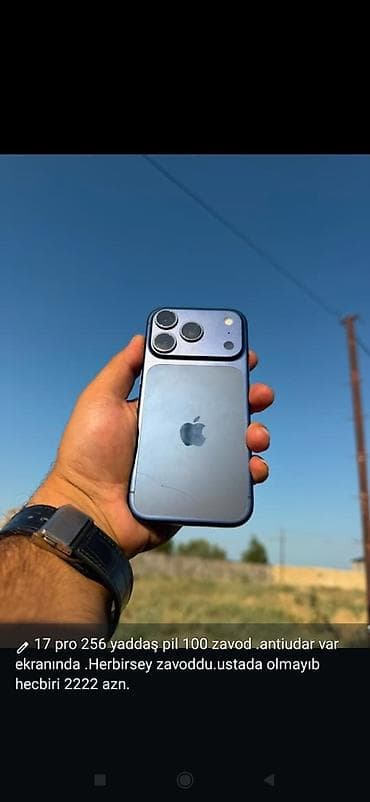 IPhone 17 Pro, 256 GB, Mavi, Face ID lalafo.az -da IPhone 17 Pro, 256 GB, Mavi, Face ID