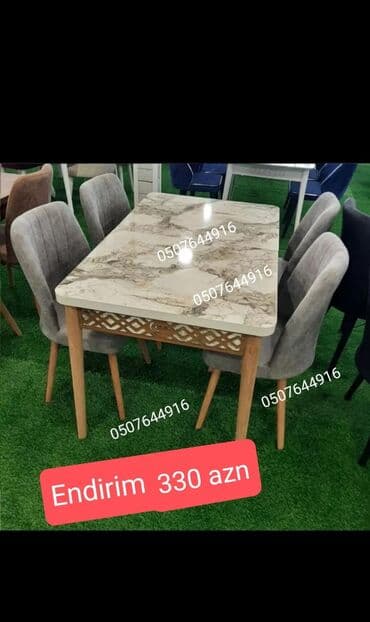 Mətbəx üçün, Yeni, Açılan, Dördbucaq masa, 4 stul lalafo.az -da Mətbəx üçün, Yeni, Açılan, Dördbucaq masa, 4 stul