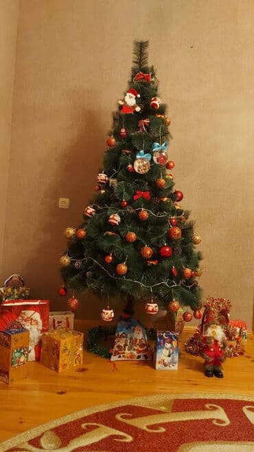 Yeni il üçün tam dəst süni şam ağacı - Təxminən 1,8–2,0 m lalafo.az -da Yeni il üçün tam dəst süni şam ağacı - Təxminən 1,8–2,0 m