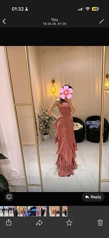 Şaftalı/terrakota rəngində zərif gecə/libas - Model: Uzun, baldırdan lalafo.az -da Şaftalı/terrakota rəngində zərif gecə/libas - Model: Uzun, baldırdan