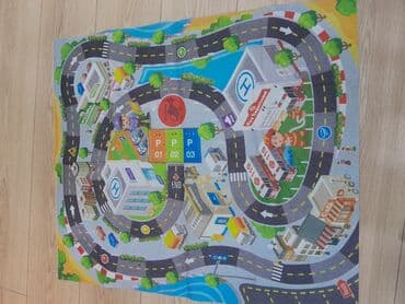 Uşaq oyun xalçası – şəhər və yol temalı - Üzərində yollar, dairələr lalafo.az -da Uşaq oyun xalçası – şəhər və yol temalı - Üzərində yollar, dairələr
