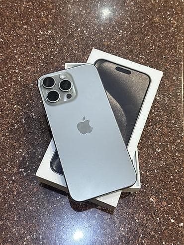 IPhone 15 Pro, Natural Titanium, Face ID lalafo.az -da IPhone 15 Pro, Natural Titanium, Face ID