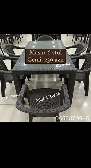 Yeni, Dördbucaq masa, 6 stul, Açılmayan, Stullar ilə, Həsir toxunuşlu, Türkiyə lalafo.az -da Yeni, Dördbucaq masa, 6 stul, Açılmayan, Stullar ilə, Həsir toxunuşlu, Türkiyə