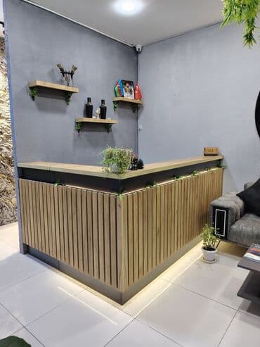 Садовая мебель на заказ: Resepsiyon / qarşılanma masası – modern dizayn - Material: Laminat at lalafo.az — 1 Садовая мебель на заказ: Resepsiyon / qarşılanma masası – modern dizayn - Material: Laminat — 1