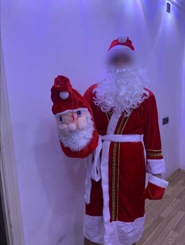 Yeni il Baba (Şaxta Baba) kostyumu Tərkibi: - Qırmızı məxmər parça lalafo.az -da Yeni il Baba (Şaxta Baba) kostyumu Tərkibi: - Qırmızı məxmər parça