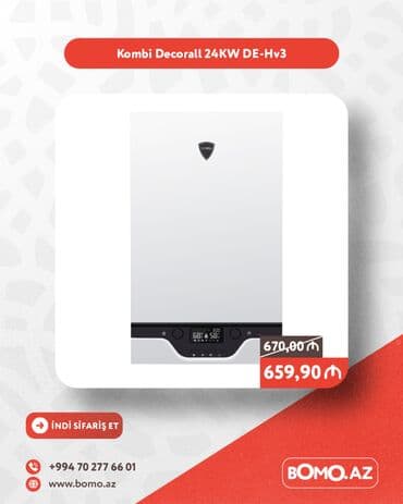 Другие хозтовары: 🔥 Kombi Decorall 24KW DE-Hv3 ✅ Brend: Decorall ✅ İstehsalçı ölkə at lalafo.az — 1 Другие хозтовары: 🔥 Kombi Decorall 24KW DE-Hv3 ✅ Brend: Decorall ✅ İstehsalçı ölkə — 1