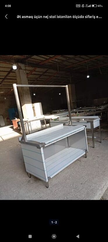 nerjavik: Ət asmaq üçün paslanmaz stollar istənilən ölçüdə yigiriq lalafo.az -da — 1 nerjavik: Ət asmaq üçün paslanmaz stollar istənilən ölçüdə yigiriq — 1