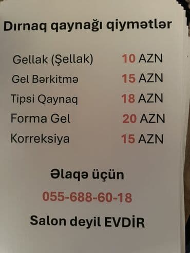 Dırnaq qaynağı xidmətləri - Gellak (Şellak) – 10 AZN - Gel Bərkidilmə lalafo.az -da Dırnaq qaynağı xidmətləri - Gellak (Şellak) – 10 AZN - Gel Bərkidilmə