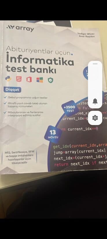 Məhsul: “Abituriyentlər üçün Informatika test bankı” (Array) lalafo.az -da Məhsul: “Abituriyentlər üçün Informatika test bankı” (Array)