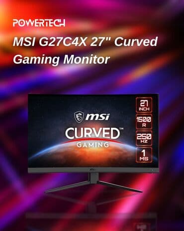 MSI Curved 27’’ 250Hz 1ms Gaming Zəmanət: 12 ay ünvan: 28 may lalafo.az -da MSI Curved 27’’ 250Hz 1ms Gaming Zəmanət: 12 ay ünvan: 28 may