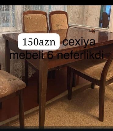 Qonaq otağı üçün, İşlənmiş, Kvadrat masa, 4 stul lalafo.az -da Qonaq otağı üçün, İşlənmiş, Kvadrat masa, 4 stul