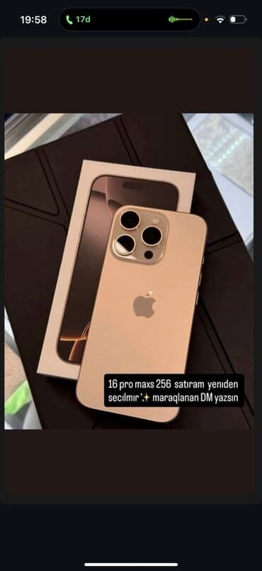 IPhone 16 Pro Max, 256 GB, Qızılı, Face ID lalafo.az -da IPhone 16 Pro Max, 256 GB, Qızılı, Face ID