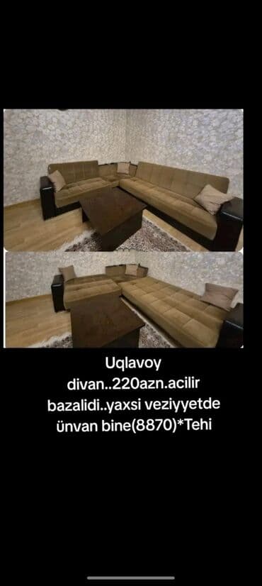 Künc divan, Açılan, Bazalı, Parça, Rayonlara çatdırılma lalafo.az -da Künc divan, Açılan, Bazalı, Parça, Rayonlara çatdırılma