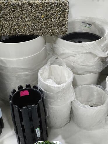 Bitki dibçəkləri və dekorativ qazançalar - Material: plastik (ağ və lalafo.az -da Bitki dibçəkləri və dekorativ qazançalar - Material: plastik (ağ və