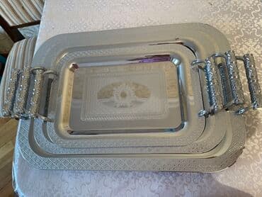 3 lü padnos dəsti Yenidir heç istifade olunmayib Rengi - Gümüşdür lalafo.az -da 3 lü padnos dəsti Yenidir heç istifade olunmayib Rengi - Gümüşdür