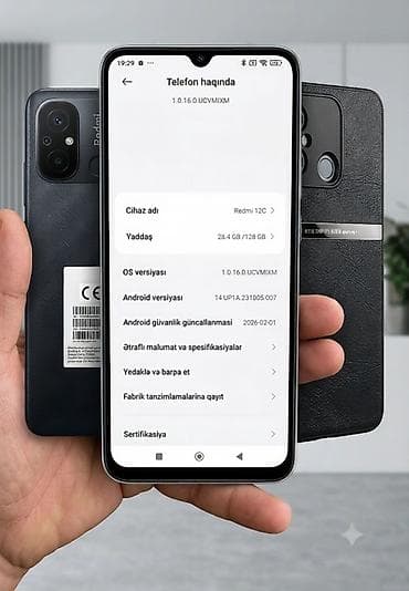Redmi 12C, 128 GB, rəng - Boz, Barmaq izi lalafo.az -da Redmi 12C, 128 GB, rəng - Boz, Barmaq izi