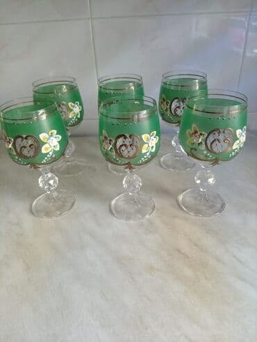 Qədəhlər, rəng - Yaşıl, 6 ədədli dəst lalafo.az -da Qədəhlər, rəng - Yaşıl, 6 ədədli dəst