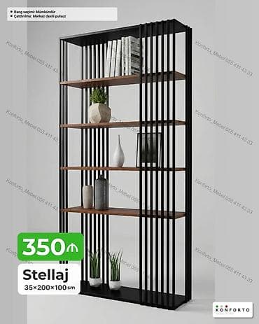 Metal karkaslı kitab rəfi / stellaj Ölçü: 35×200×100 sm Material lalafo.az -da Metal karkaslı kitab rəfi / stellaj Ölçü: 35×200×100 sm Material