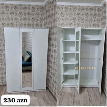 Açılan, 3 qapılı Düz dolab, Qarderob, paltar dolabı lalafo.az -da Açılan, 3 qapılı Düz dolab, Qarderob, paltar dolabı