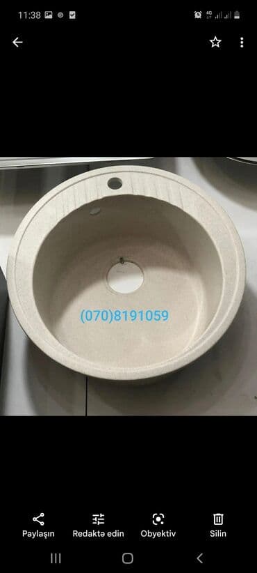 Душевые насадки, лейки: Dairəvi mətbəx çanağı – qranit/kompozit materialdan. Xüsusiyyətlər: - at lalafo.az — 6 Душевые насадки, лейки: Dairəvi mətbəx çanağı – qranit/kompozit materialdan. Xüsusiyyətlər: - — 6