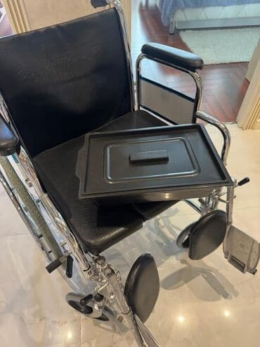 Tibbi maskalar: Tualet funksiyalı əlil arabası - Çərçivə: parlaq xrom-metall lalafo.az -da — 5 Tibbi maskalar: Tualet funksiyalı əlil arabası - Çərçivə: parlaq xrom-metall — 5