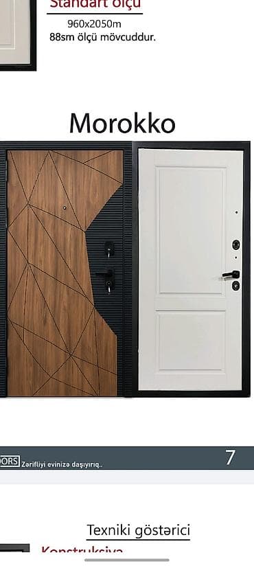 Morokko model giriş qapısı - Standart ölçü: 960 x 2050 mm - Qalınlıq lalafo.az -da Morokko model giriş qapısı - Standart ölçü: 960 x 2050 mm - Qalınlıq
