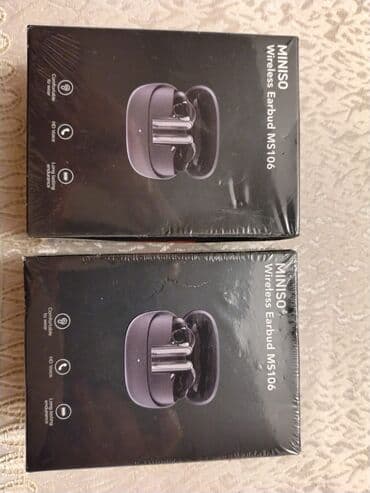 MINISO Wireless Earbud MS106 - Tam simsiz qulaqcıq seti və şarj qabı lalafo.az -da MINISO Wireless Earbud MS106 - Tam simsiz qulaqcıq seti və şarj qabı