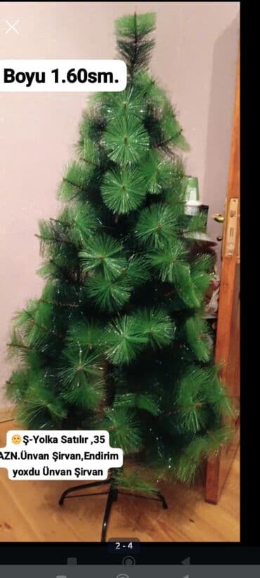 Yeni il üçün süni yolka - Hündürlük: 1.60 m (şəkildə qeyd olunub) - lalafo.az -da Yeni il üçün süni yolka - Hündürlük: 1.60 m (şəkildə qeyd olunub) -