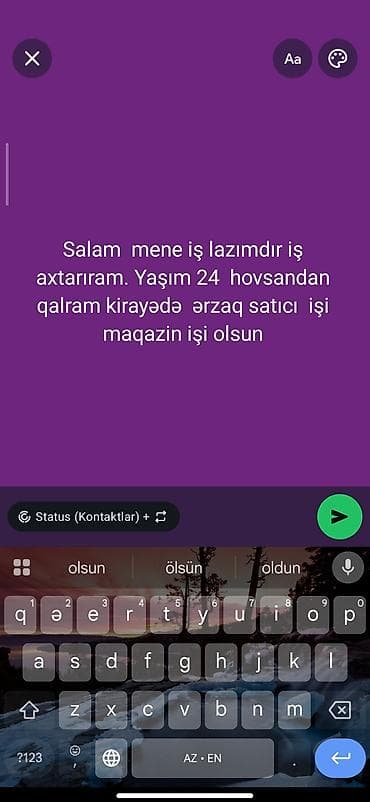 İş axtarışı – ərzaq satıcısı / mağaza işi - 24 yaş - Hövsanda yaşayır lalafo.az -da İş axtarışı – ərzaq satıcısı / mağaza işi - 24 yaş - Hövsanda yaşayır