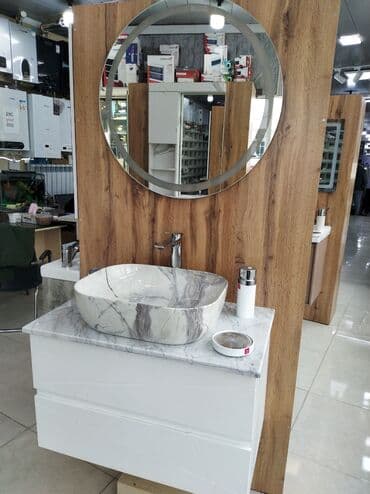 Mərmər üslublu vanna otağı mebeli dəsti - Üstdə qoyulan lalafo.az -da Mərmər üslublu vanna otağı mebeli dəsti - Üstdə qoyulan