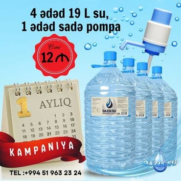 Qazis Su dan yeni kompaniya.1 ay ərzində 4 ədəd 19 lt saf təmiz içməli lalafo.az -da Qazis Su dan yeni kompaniya.1 ay ərzində 4 ədəd 19 lt saf təmiz içməli
