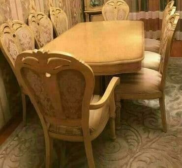 Qonaq otağı üçün, Açılmayan, Dördbucaq masa, 8 stul lalafo.az -da Qonaq otağı üçün, Açılmayan, Dördbucaq masa, 8 stul