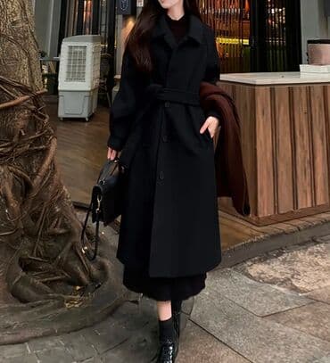 Heç geyinilməyib.Kəmərli,uzun,düyməli palto lalafo.az -da Heç geyinilməyib.Kəmərli,uzun,düyməli palto