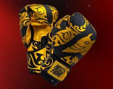 Boks əlcəkləri – Hell Fight, qara/qızılı dizayn - Ölçü: 10 oz lalafo.az -da Boks əlcəkləri – Hell Fight, qara/qızılı dizayn - Ölçü: 10 oz