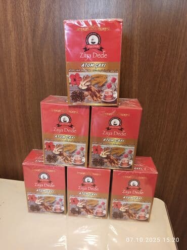 Полуфабрикаты: Прессованный турецкий чай “Atom” от компании Ziya Dede – набор трав в at lalafo.az — 1 Полуфабрикаты: Прессованный турецкий чай “Atom” от компании Ziya Dede – набор трав в — 1