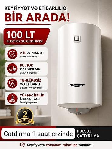 Ariston 100 l, Yeni, Kredit yoxdur, Pulsuz çatdırılma, Rayonlara çatdırılma lalafo.az -da Ariston 100 l, Yeni, Kredit yoxdur, Pulsuz çatdırılma, Rayonlara çatdırılma